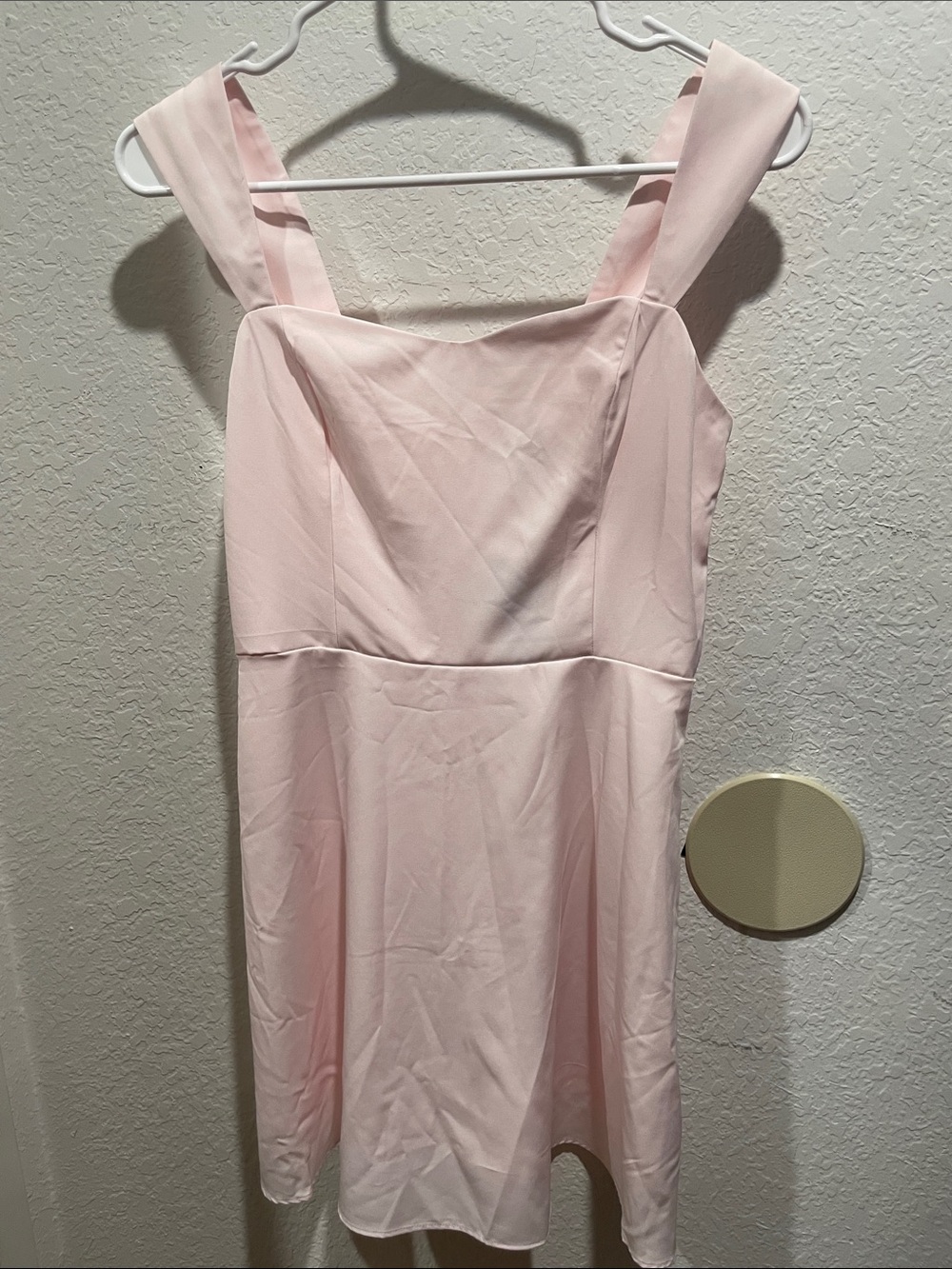 Express Pale Pink Square-Neck Mini Dress